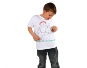 edumero Weiße Kinder-T-Shirts, 12 Stück