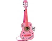 Klassische Holzgitarre pink 75 cm inkl. Sticker